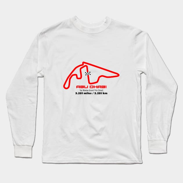 Abu Dhabi Track Graphic Long Sleeve T-Shirt by Hotshots